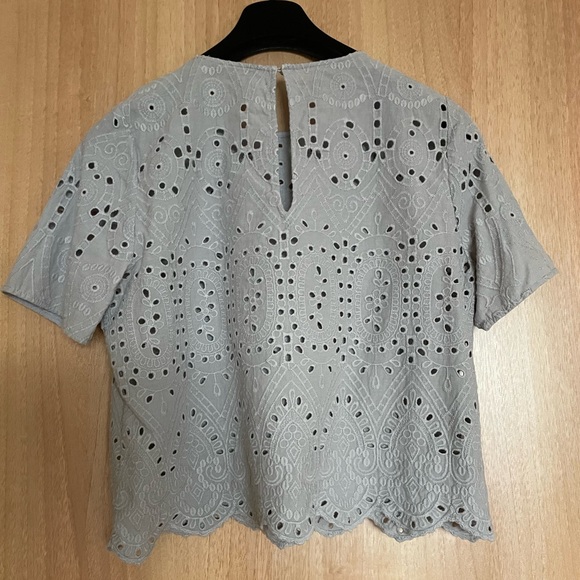 Zara - grey cotton top - Large - Picture 3 of 4